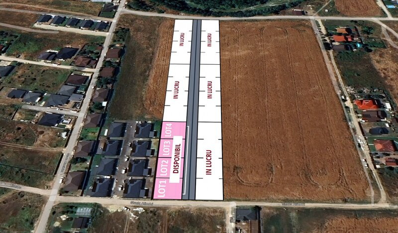 Afinului, Domnesti, 4 loturi, autorizatie de construire, stradal, comision 0%.