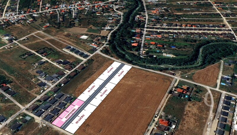 Afinului, Domnesti, 4 loturi, autorizatie de construire, stradal, comision 0%.